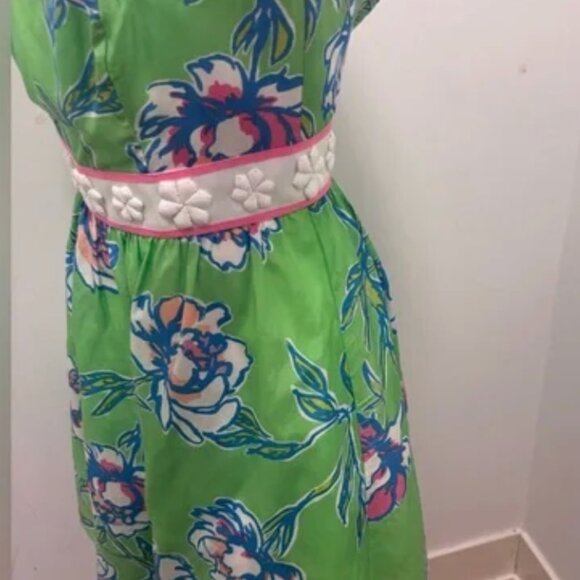 Lilly Pulitzer Langley Embellished Silk Dress, Size 0 - Picture 8 of 9